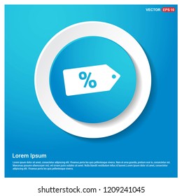 Sale tag icon Abstract Blue Web Sticker Button - Free vector icon