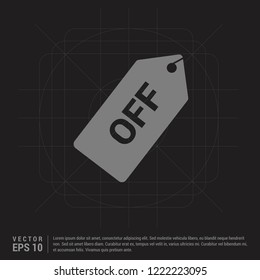 Sale tag icon - Black Creative Background - Free vector icon