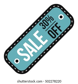 Sale tag icon. Flat illustration of sale tag vector icon for web design