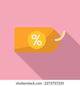 Sale tag icon flat vector. Digital marketing. Social market