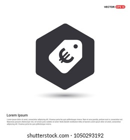 Sale tag icon Hexa White Background icon template