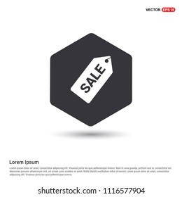 Sale tag icon Hexa White Background icon template - vector icon