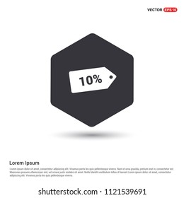 Sale tag icon Hexa White Background icon template - Free vector icon