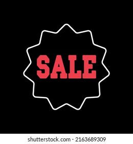 Sale tag icon isolated on the black. E-commerce sign. Graph symbol for your web site design, logo, app, UI. Vector illustration, EPS10.