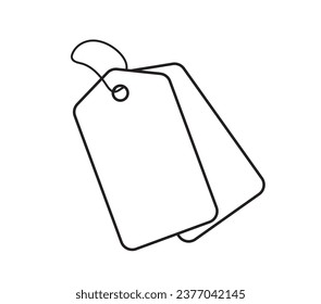 Sale tag icon isolated on white background. discount and price. Blank Sale tag. Vector illustration