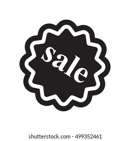 Sale tag icon on the white background