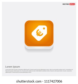 Sale tag icon Orange Abstract Web Button - Free vector icon