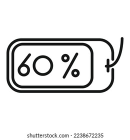 Sale tag icon outline vector. Shop store. Card internet