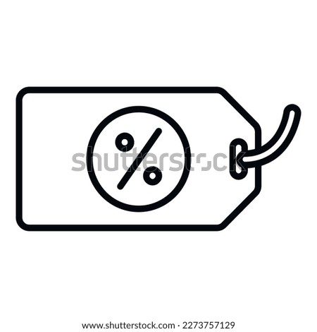 Sale tag icon outline vector. Digital marketing. Social market