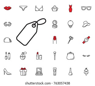 Sale tag icon. Simple filled shopping tag icon. On white background.