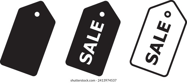 SALE TAG, ICON, STICLER,LOGO,WHITE AND BLACK COLOR SALE ICON