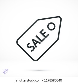 sale tag icon, stock vector illustration flat design style