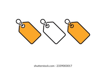 sale tag icon template, tag icon, sale tag vector, blank label, sale tags and label, black and yellow tag vector