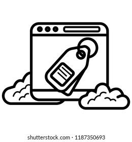 Sale tag icon vector