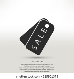 sale tag icon, vector