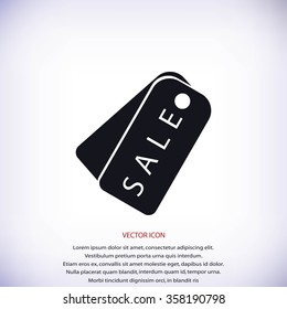 sale tag icon, vector