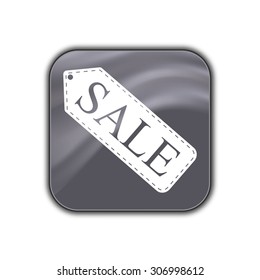 sale tag icon - vector button