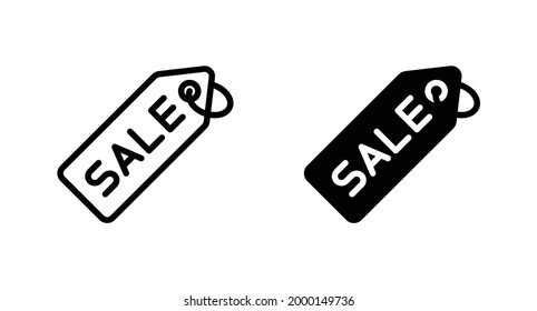 Vector de icono de etiqueta de venta para web, computadora y aplicación móvil