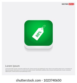 Sale tag iconGreen Web Button