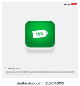 Sale tag iconGreen Web Button - Free vector icon