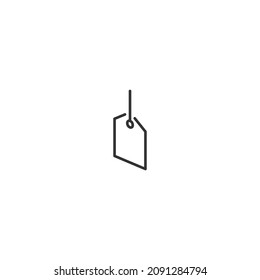 sale tag isometric line icon, editable stroke icon