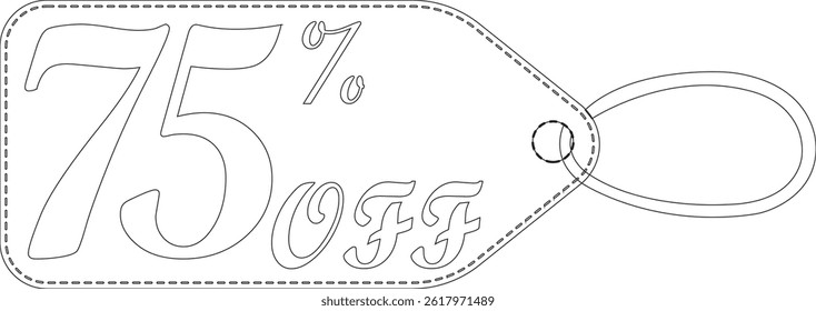 Sale tag line art icon .Various discount stickers, sale badge templates with sale percentage symbols, discount price tag.sales label collection suitable for design promotion media.
