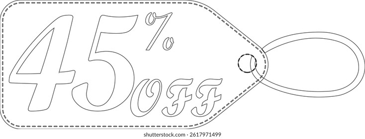 Sale tag line art icon .Various discount stickers, sale badge templates with sale percentage symbols, discount price tag.sales label collection suitable for design promotion media.