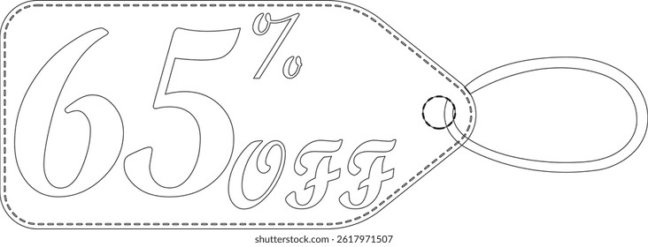 Sale tag line art icon .Various discount stickers, sale badge templates with sale percentage symbols, discount price tag.sales label collection suitable for design promotion media.