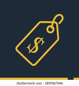 sale tag line icon, outline vector illustration.