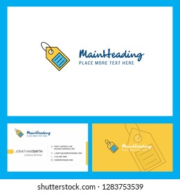 Sale tag  Logo design with Tagline & Front and Back Busienss Card Template. Vector Creative Design