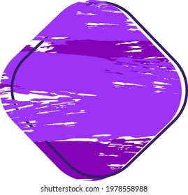 Sale tag with paint stroke texture. Vector sign for discount in store. Price label. Frame and border for text and photo.