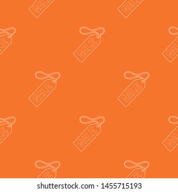 Sale tag pattern vector orange for any web design best