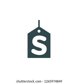 sale tag s letter  logo template