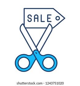 sale  tag  scissor 