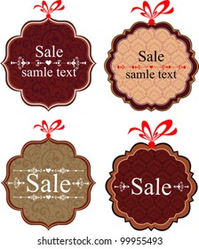 Sale tag set. Collection of design elements isolated on White background. Vector illustration