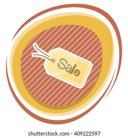 Sale tag simple colorful icon