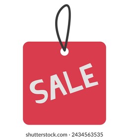 Sale Tag Single 5 cute on a white background, vector illustration.