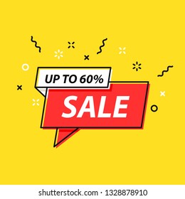 Sale tag. Special offer, big sale, discount, best price, mega sale banner. Shop or online shopping. Sticker, badge coupon store Vector Illustration