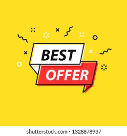 Sale tag. Special offer, big sale, discount, best price, mega sale banner. Shop or online shopping. Sticker, badge coupon store Vector Illustration