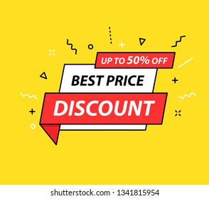 Sale tag. Special offer, big sale, discount, best price, mega sale banner. Shop or online shopping. Sticker, badge coupon store Vector Illustration
