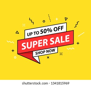 Sale tag. Special offer, big sale, discount, best price, mega sale banner. Shop or online shopping. Sticker, badge coupon store Vector Illustration