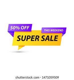 Sale tag. Special offer, big sale, discount, best price, mega sale banner. Shop or online shopping. Sticker, badge, coupon, store. Vector Illustration.