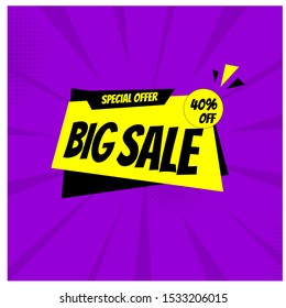 	
Sale tag. Special offer, big sale, discount, best price, mega sale banner. Shop or online shopping. Sticker, badge coupon store Vector Illustration