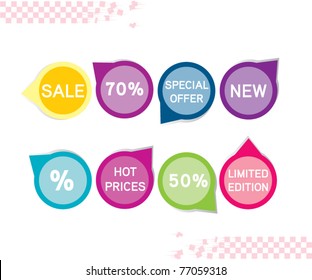 Sale tag stickers