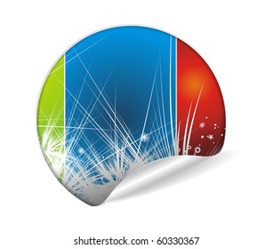 sale tag stickers with fresh design labels, vector illustration