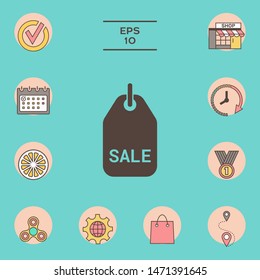 Sale tag symbol. Graphic elements for your design