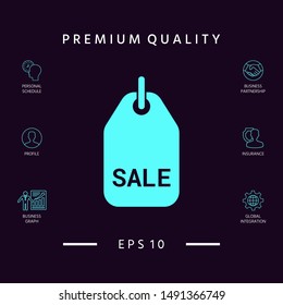 Sale tag symbol. Graphic elements for your design