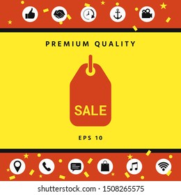 Sale tag symbol. Graphic elements for your design