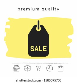 Sale tag symbol. Graphic elements for your design
