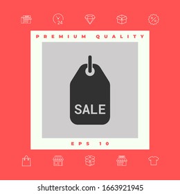 Sale tag symbol. Graphic elements for your design